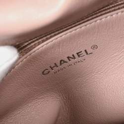 Pre Owned Chanel Pink Calfskin Sequins Backpack