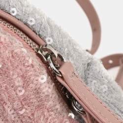 Pre Owned Chanel Pink Calfskin Sequins Backpack