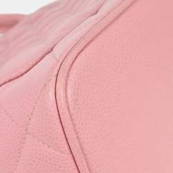 Pre Owned حقيبة يد توتس شانيل ميداليون جلد عجل وردي