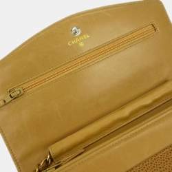 مملوكة مسبقًا حقيبة شانييل كالف سكين بيج تايملس محفظة على سلسلة بحزام للكتف