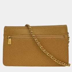 مملوكة مسبقًا حقيبة شانييل كالف سكين بيج تايملس محفظة على سلسلة بحزام للكتف