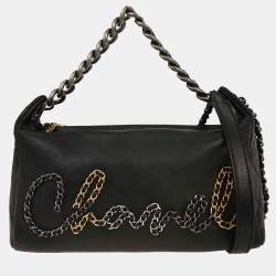 مملوكة مسبقًا Chanel Black Calfskin Signature 2way Handbag
