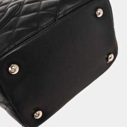 Pre Owned Chanel Black Calfskin Cambon Ligne Tote Handbag