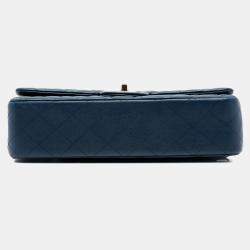 مملوكة مسبقًا حقيبة شانيل كلاسيكية كافيار مزدوجة قلاب حجم متوسط