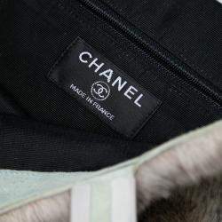 مملوكة مسبقًا Chanel Grey CC Lapin Fur Tote