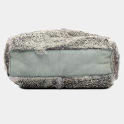 Pre Owned حقيبة شانيل حمل فراء لابلن رمادي