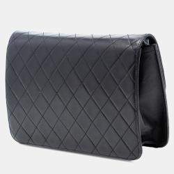 مملوكة مسبقًا Chanel Black CC Quilted Lambskin Single Flap