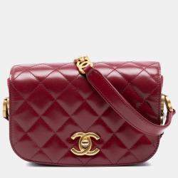مملوكة مسبقًا Chanel Red Mini Shiny Calfskin My Sweet CC Flap