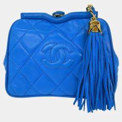 مملوكة مسبقًا Chanel Blue Lambskin Fringe Bum Bag
