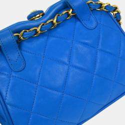 مملوكة مسبقًا Chanel Blue Lambskin Fringe Bum Bag