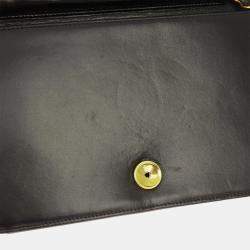 مملوكة مسبقًا حقيبة كتف شانيل جلد خروف أسود قفل صغير كاملة بغطاء