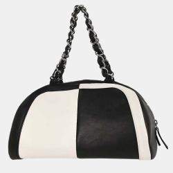 Pre Owned Chanel Black Lambskin Handbag