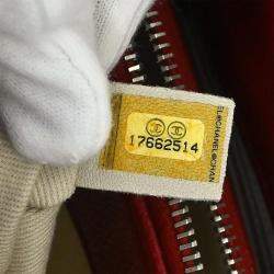 Pre Owned حقيبة شانيل حمراء جلد عجل تايملس سي سي بسلسلة للكتف