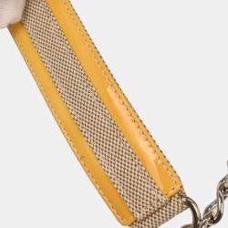 Pre Owned Chanel Yellow Canvas Camellia No.5 Cc Handbag