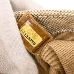 Pre Owned Chanel Yellow Canvas Camellia No.5 Cc Handbag