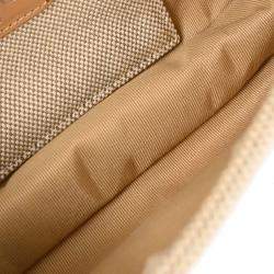 Pre Owned Chanel Yellow Canvas Camellia No.5 Cc Handbag