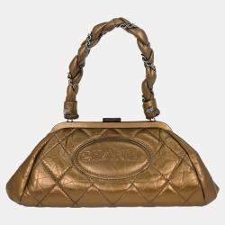 مملوكة مسبقًا Chanel Gold Calfskin Handbag