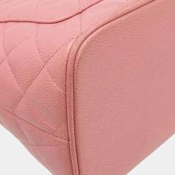 Pre Owned حقيبة شانيبل ميدالية جلد عجل وردي للتسوق
