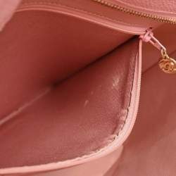 Pre Owned حقيبة شانيبل ميدالية جلد عجل وردي للتسوق