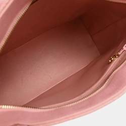 Pre Owned حقيبة شانيبل ميدالية جلد عجل وردي للتسوق