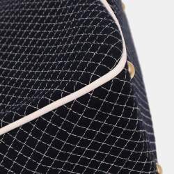 Pre Owned حقيبة يد شانيل كانفاس كحلي توت