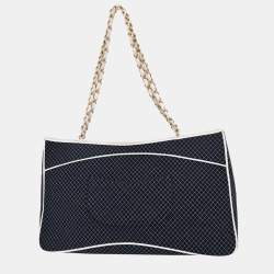 Pre Owned حقيبة يد شانيل كانفاس كحلي توت