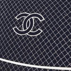 Pre Owned حقيبة يد شانيل كانفاس كحلي توت