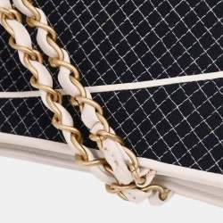 Pre Owned حقيبة يد شانيل كانفاس كحلي توت