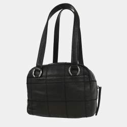 Pre Owned حقيبة شانيل شوكو بار جلد عجل أسود