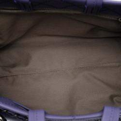 Pre Owned Chanel Purple Medium CC Quilted Calfskin Pocket Tote