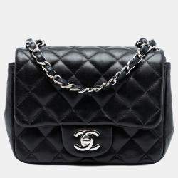 مملوكة مسبقًا Chanel Black Mini Square Classic Lambskin Single Flap