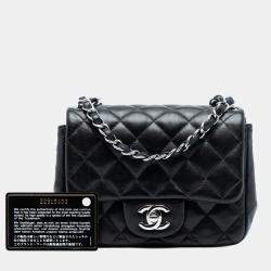 مملوكة مسبقًا Chanel Black Mini Square Classic Lambskin Single Flap