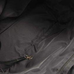 مملوكة مسبقًا حقيبة شانيل سوداء نسيج جاكار نايلون خط سفر توت