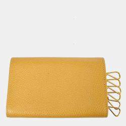 Pre Owned حافظة مفاتيح شانيل جلد عجل بيج صغيرة