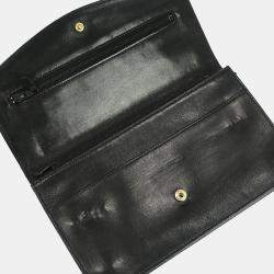 مملوكة مسبقًا Chanel Black Lambskin Wallet Purse