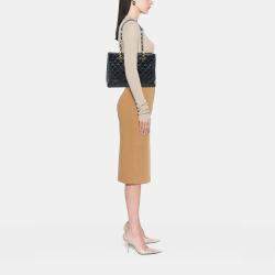 Pre Owned حقيبة يد شانيل غران شامبينغ جلد كافيار أسود