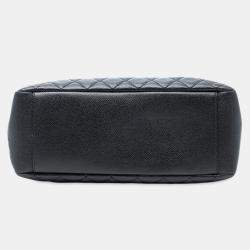 Pre Owned حقيبة يد شانيل غران شامبينغ جلد كافيار أسود