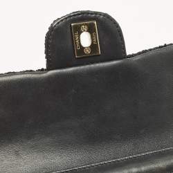 مملوكة مسبقًا Chanel Summer Nights Mini Black Woven Patent Leather Flap Bag