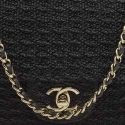 مملوكة مسبقًا Chanel Summer Nights Mini Black Woven Patent Leather Flap Bag