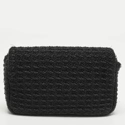 مملوكة مسبقًا Chanel Summer Nights Mini Black Woven Patent Leather Flap Bag