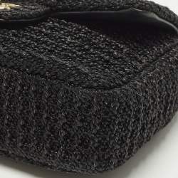 مملوكة مسبقًا Chanel Summer Nights Mini Black Woven Patent Leather Flap Bag