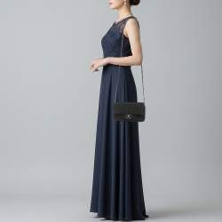 مملوكة مسبقًا Chanel Summer Nights Mini Black Woven Patent Leather Flap Bag