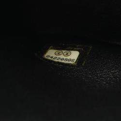 Pre Owned Chanel Chevron V-Stitch Black Lambskin Leather Shoulder Bag