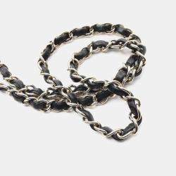 Pre Owned Chanel Chevron V-Stitch Black Lambskin Leather Shoulder Bag