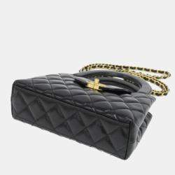 Pre Owned Chanel Black Leather Handbag