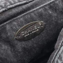 مملوكة مسبقًا حقيبة كتف شانيل ماتالاسيه دنيم رمادية