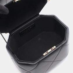 مملوكة مسبقًا حقيبة شانيل ماتلاسي صغيرة فانيتي كتف جلد أسود