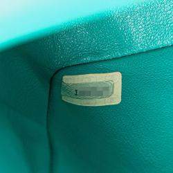 مملوكة مسبقًا حقيبة كتف سلسلة شانيل ماتيلاسي كوكو مارك جلد أزرق تركواز