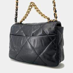 Pre Owned Chanel 19 Matelasse Lambskin Leather Shoulder Bag