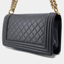 Pre Owned Chanel Chain Shoulder Bag With Coco Mark Boy